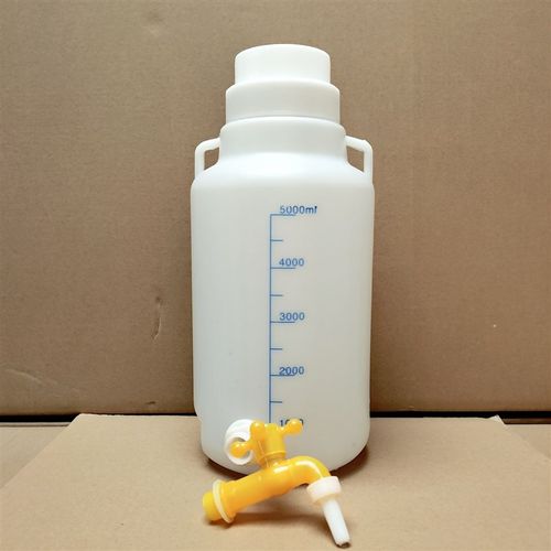 现货5L下口瓶子5000毫升5升带刻度水桶带龙头塑料桶pe放水桶