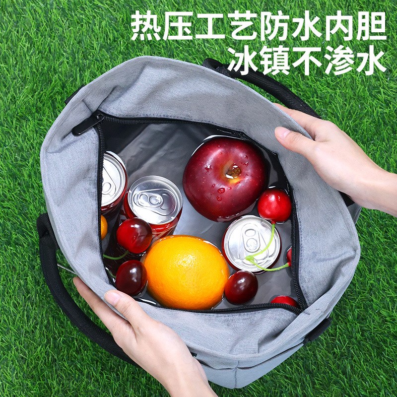新款大容量保温包上班族手提饭盒袋子单肩便当袋野餐露营冰包