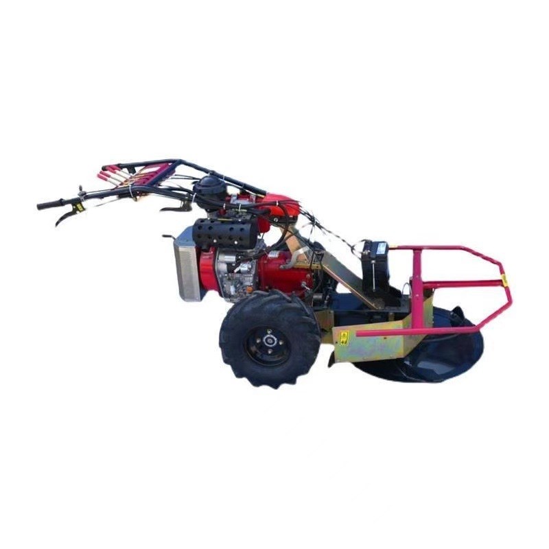小型黑麦草割晒机农用自走式汽柴油黄花地丁草蒲公英圆盘式割草机