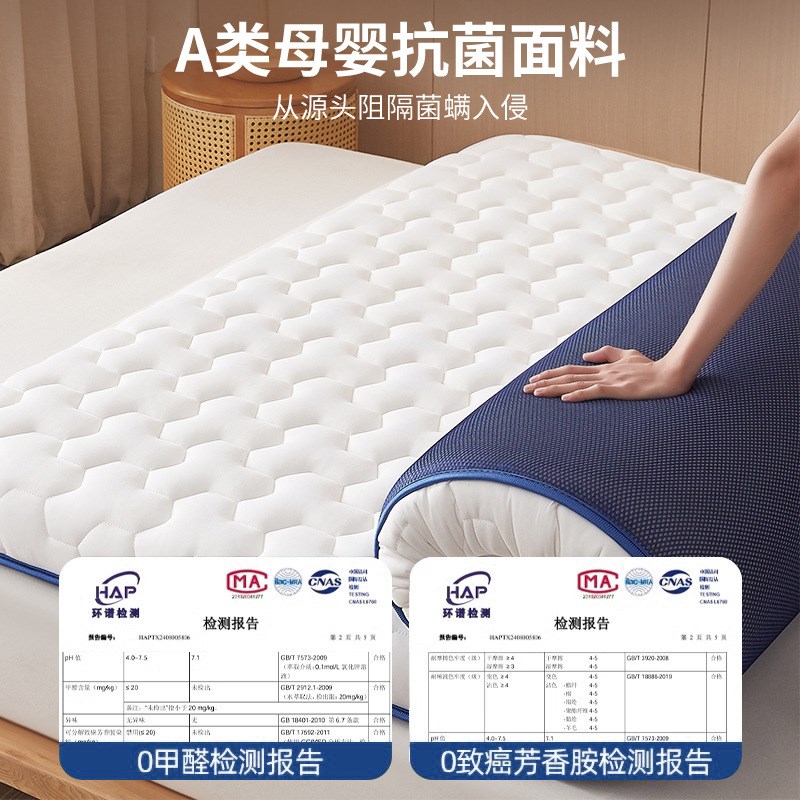 乳胶记忆棉床垫遮盖物软垫家用卧室宿舍学生单人榻榻米海绵褥垫子