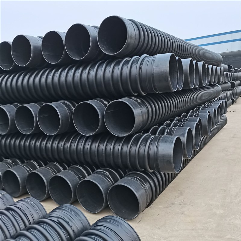 hdpe钢带增强螺旋波纹管聚乙烯道口径 下水道排污管现货 量大优惠