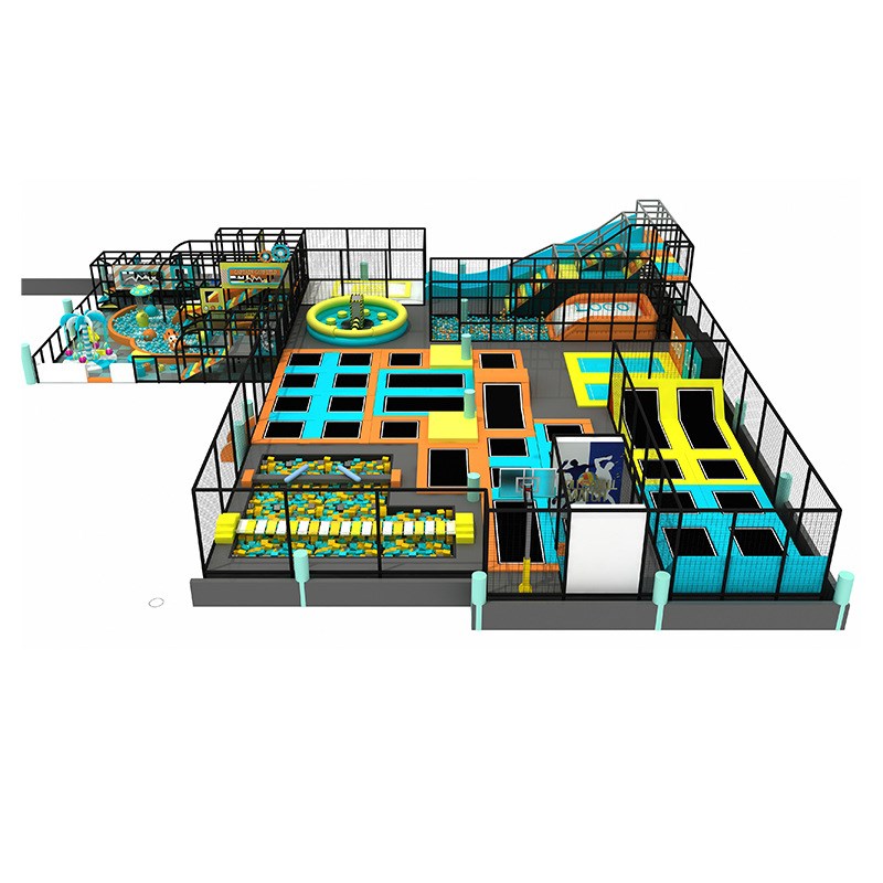 室内成人网红大小型蹦床公园粘粘乐蹦蹦床设备儿童乐园游乐场出口