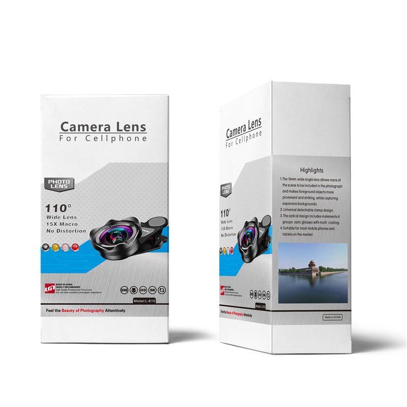 立见 新品单反通用高清无畸变广角微距二合一手机镜头5K直播镜头