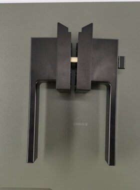 极简窄边框单玻8iMM玻璃平开门锁黑色6*45边框铝合金厨卫平推门锁