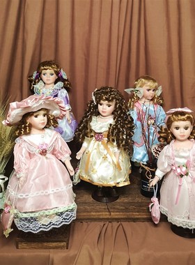 30厘米陶瓷娃娃礼品出口欧美办A公室家居摆件少女创意礼品摄影道