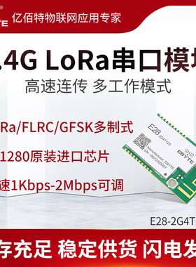 亿佰特SX1280无线串口LoRa模块2.4G低功耗测距定位FLRC双天线可选