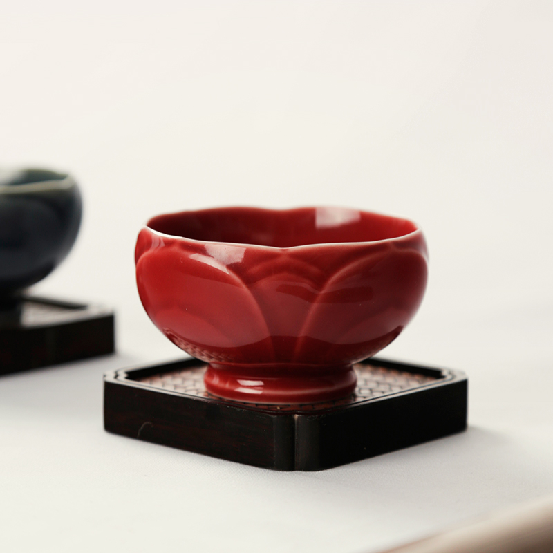 莲花主人杯单个茶碗个人杯茶道建盏杯子陶瓷品茗杯功夫茶具小茶杯