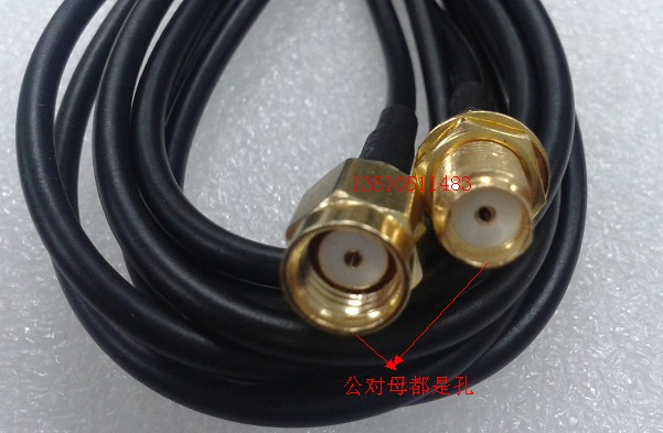 RP-SMA-JK射频AP线 SMA母转公两边孔50欧姆RG174柔软信号线SMA线