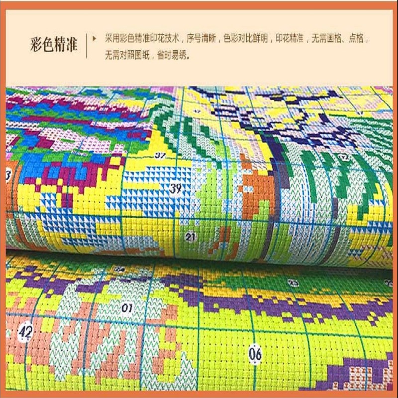 时来运转麋鹿摇钱树圆形十字绣2024客厅新款线绣卧室小件自己刺绣