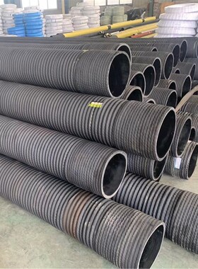 大口径高压吸水胶管高耐磨吸砂管黑色钢丝橡胶管软管suction hose