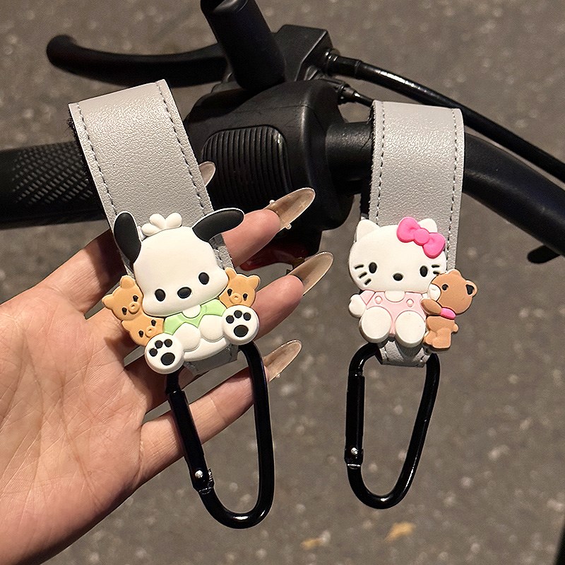 三丽鸥电动车挂钩前置通用万能挂勾强力承L重挂包电瓶自行车挂物