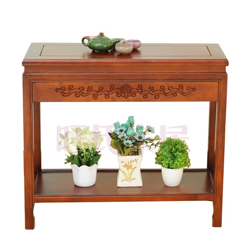 实木花架长d方形客厅盆景架鱼缸架奇石底座沙发边几角W几小茶几阳