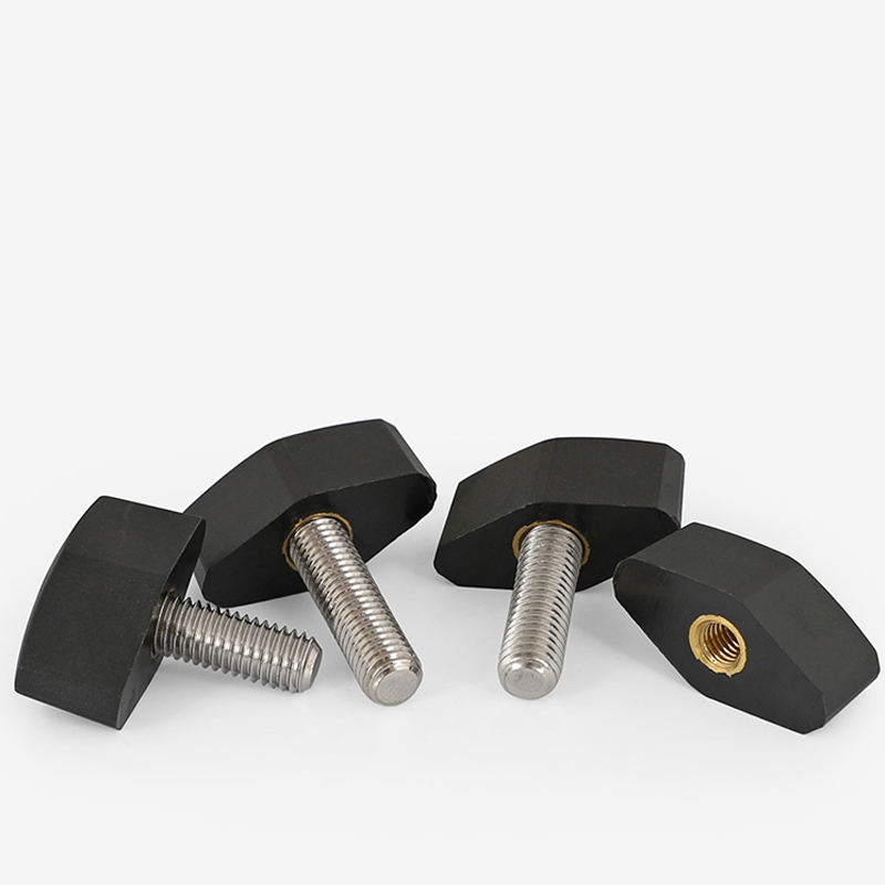 304不锈钢一字型胶头手拧螺丝T形可调手柄把手螺栓M4M5M6M8