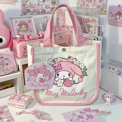 帆布袋手提便当包日式卡通上班族妈咪手拎小号便携时尚通勤饭盒袋