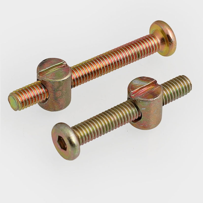 M6M8家具婴儿床螺丝钉固定连接件橱柜书桌五金配件锤头配锤仔螺母