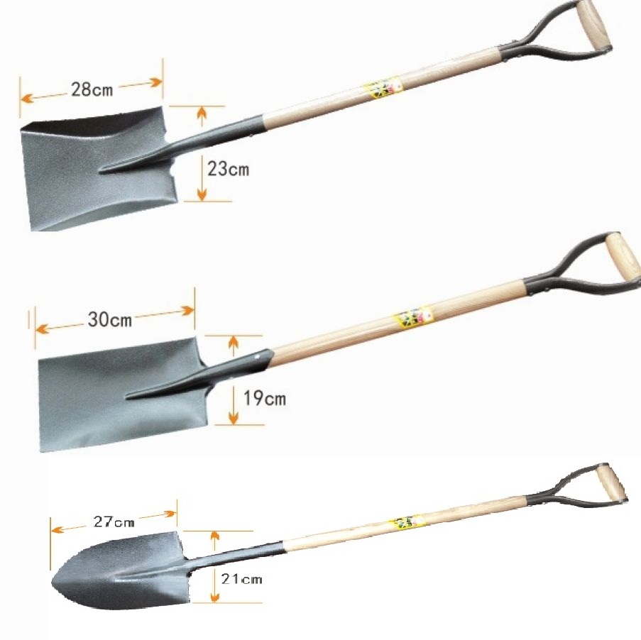 波斯工具木柄方锹子1.2米 园林铲子大铲子室外庭院 花园 种花铲子