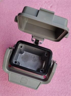 HARTING连接器19300061255单扣高底座Han-6B-asg1-LB-K-M20灰浩亭