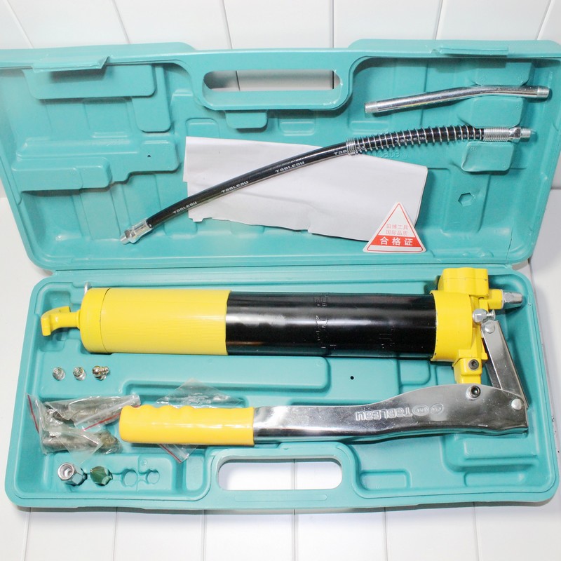 田博高档款黑黄高档手动黄油枪重型手用黄油枪套装加注枪附配件