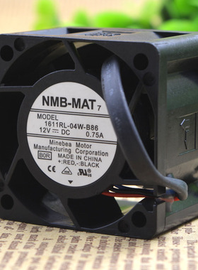 NMB 4028 4CM 12V 0.75A 1611RL-04W-B86 高转速 暴力服务器风扇
