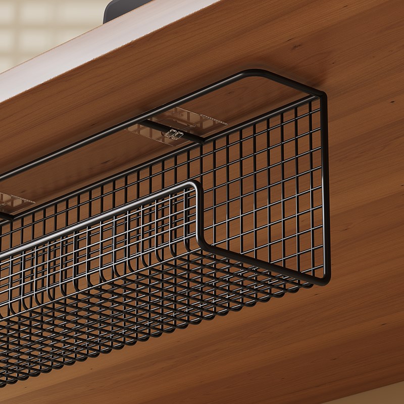 桌下理线架电源线槽隐藏器整理盒电线插I座固定器收纳桌面走线神