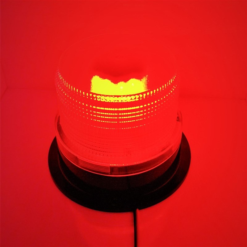 接线警示灯LED开道警示强磁吸顶汽车工程红光12v24v爆闪旋转高亮