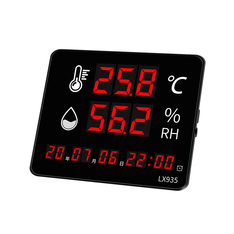 乐享温湿度计高h精度工业仓库家用室内温度显示仪传感器lx935