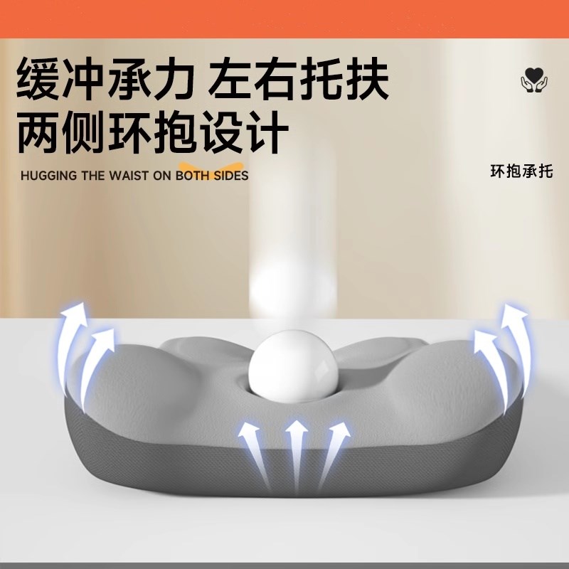 腰部支撑靠垫护腰靠垫办公室腰靠久坐神器孕妇腰垫腰枕记忆棉坐垫