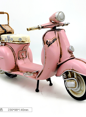 复古摩托车模型工l艺品摆件家居客厅玄关电视柜铁艺创意装饰品摆