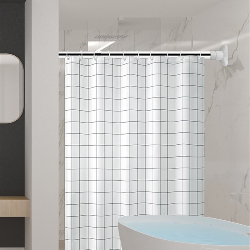 免打孔伸缩杆晾衣杆窗帘杆卫生间浴帘挂衣杆子不锈钢升缩衣柜撑杆