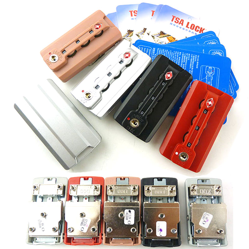 行李箱配件密码锁扣锁拉杆箱海关维修皮箱包锁XFG旅行箱锁铝框箱