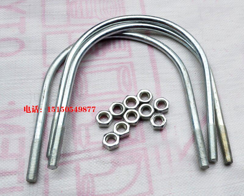 U型卡箍管卡抱箍卡扣镀锌U型卡管夹抱箍 管卡子水管固定夹U型卡箍