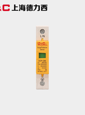 上海DC 浪涌保护器DCP-60KA1P电涌开关防雷器避雷器220V380V