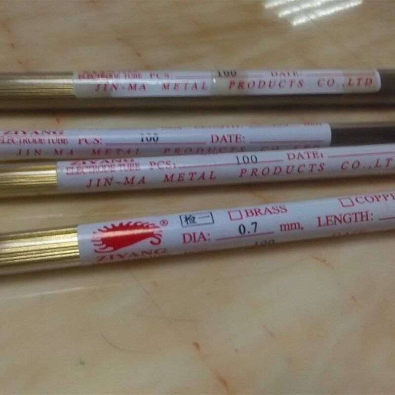 线切割铜管 0.1-3.0 400MM标长 打孔机慢走丝 穿孔机 黄铜管整管