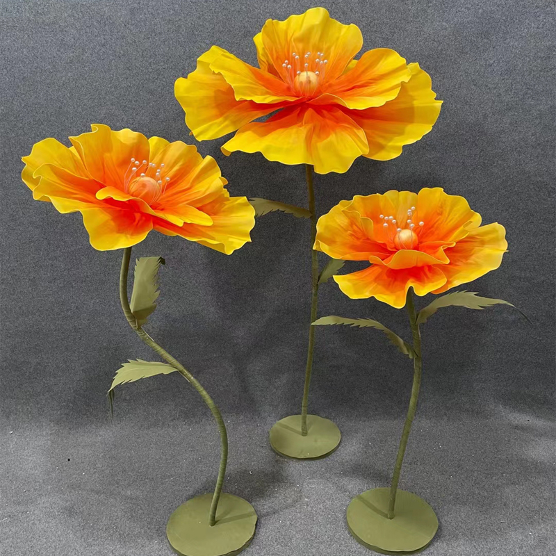 婚庆仿真花EVA泡沫花婚礼路引花场景布置橱窗装饰摆件手工成品花