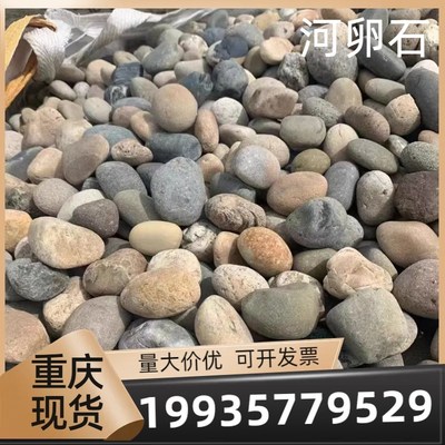 重庆铺地鹅卵石铺路大号河卵石黑白石头原石鱼缸装饰天然鹅软暖石