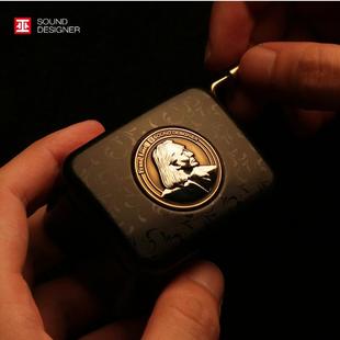 复古手摇八音盒 欧式 巫 音乐盒古典音乐家头像徽章音乐礼盒套装