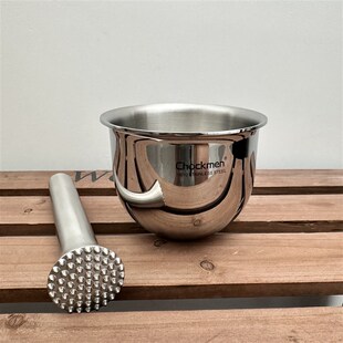 10不锈钢加厚实心捣蒜器石臼子捣碎罐家用研磨器药盅压蒜泥器