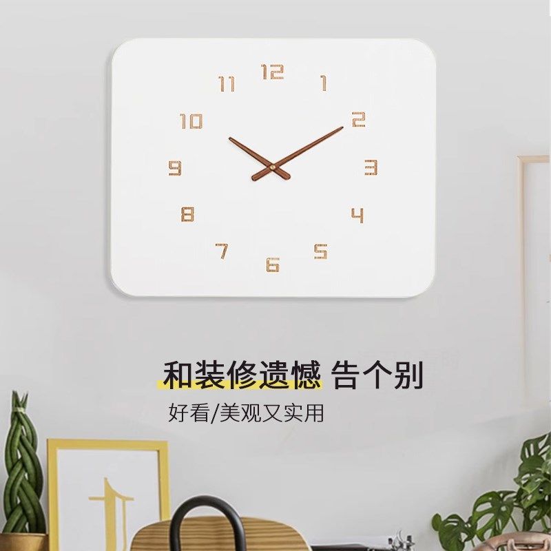 免打孔电表箱装饰画带钟表遮挡箱 现代简约配电箱遮丑时钟挂画