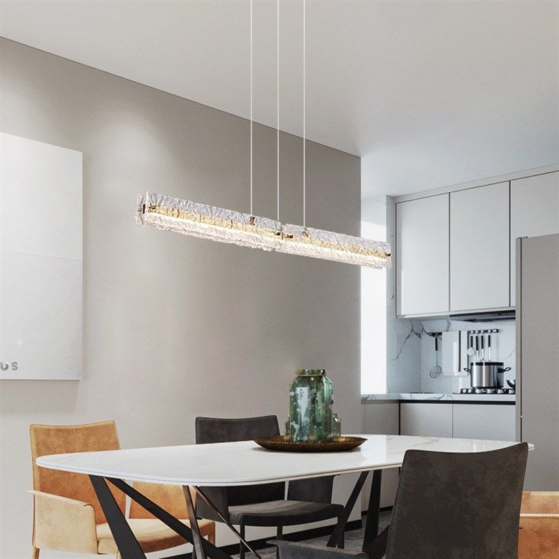 全铜轻奢餐厅吊灯意式极简创意高端吧台岛台餐桌一字长条玻璃灯具,家装灯饰光源,客厅吊灯,淘宝优惠券,粉丝福利购,淘宝优惠卷