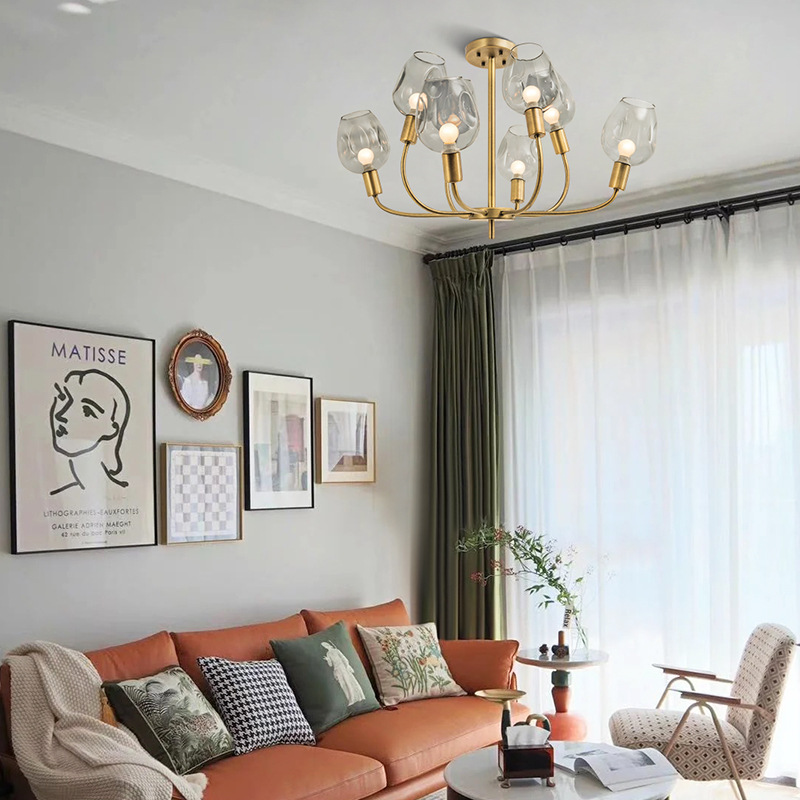 北欧风格玻璃吊灯客厅灯卧室灯餐厅创意现代简约轻奢美式分子灯具