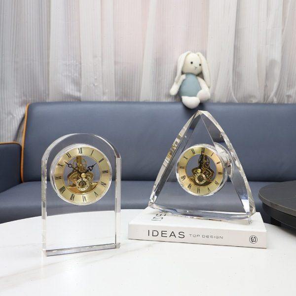 现代轻奢水晶时钟摆件机械座钟样板房家居玄关客厅书房桌面装饰品,家居饰品,台钟/闹钟,淘宝优惠券,粉丝福利购,淘宝优惠卷
