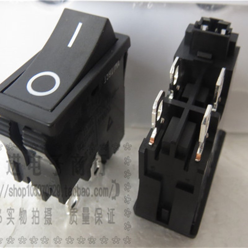 进口日本HRS RS12船型开关10A250V翘板 4脚2/二档带线圈摇臂电源