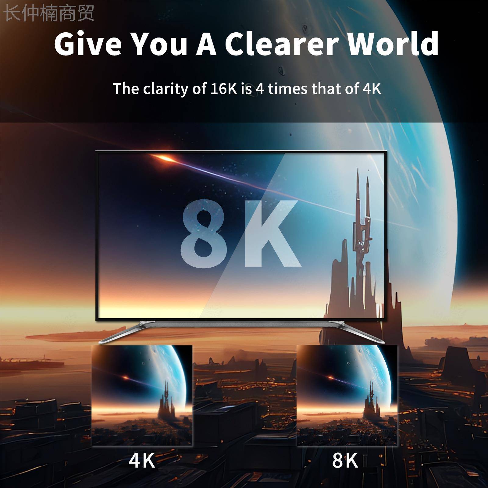 D.P转DP 8K60Hz高VCV清线dp1版笔记电脑本连接线投影仪显示器4转