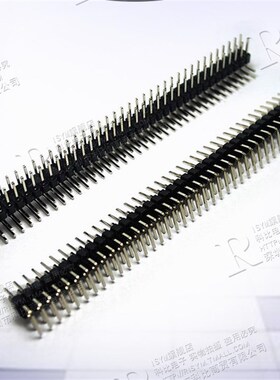 2.54MM间距 双排弯针 排针插针90度 2*3/4/5/6/8/10/40P 环保镀金