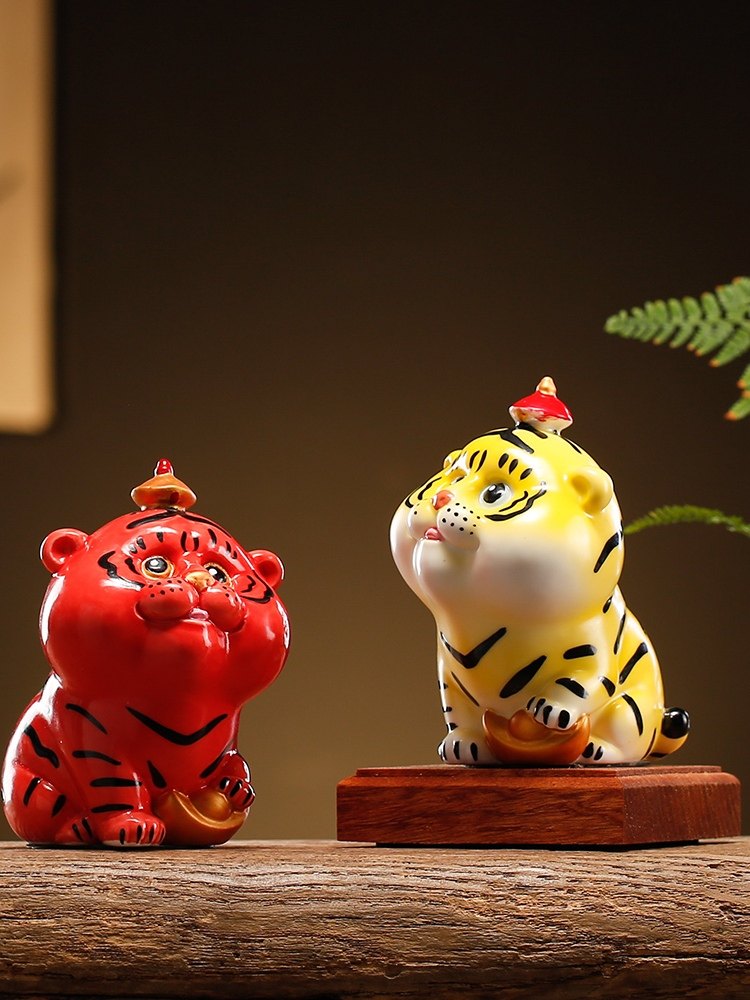 可爱桌面摆件虎年吉祥物家居饰品客厅卧室办公室装饰品小摆设老虎,饰品/流行首饰/时尚饰品新,其他DIY饰品配件,淘宝优惠券,粉丝福利购,淘宝优惠卷