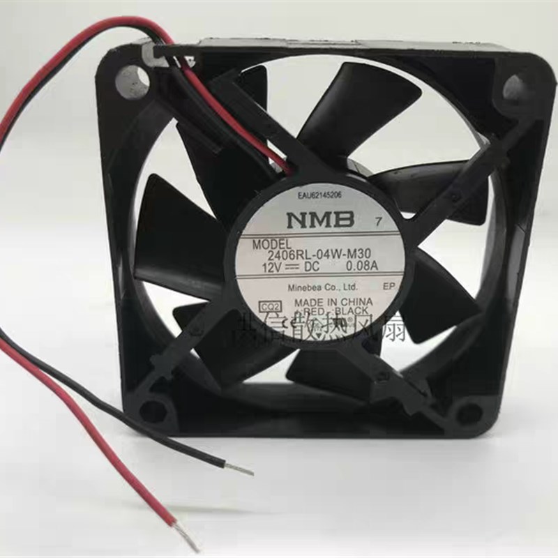 2406RL-04W-M30 原装NMB 6015 12V 0.08A 静音散热风扇6CM厘米2线