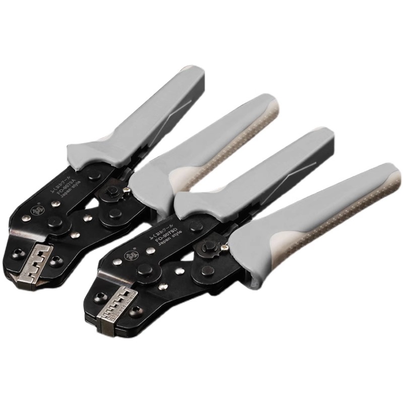 福冈压线钳端子压线鼻钳棘轮多功能手动插簧压着钳接线钳子冷压钳