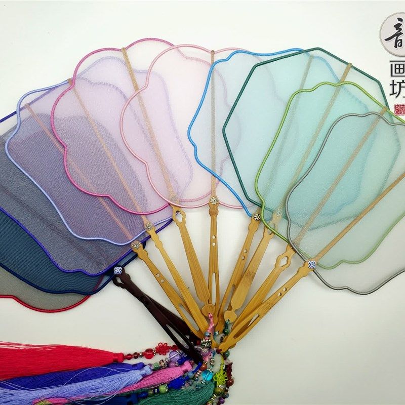 空白扇面 团扇 古风团扇 刺绣团扇 汉服拍摄配饰 韵画坊