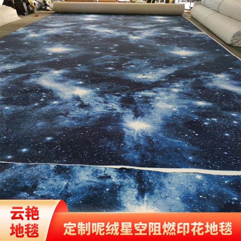 呢绒星空阻燃印地毯酒店宾馆电影院大面积满铺加厚耐磨地毯