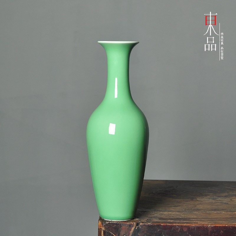青瓷瓶哥窑冰裂纹器客厅玄关招财摆设家居民宿装饰品